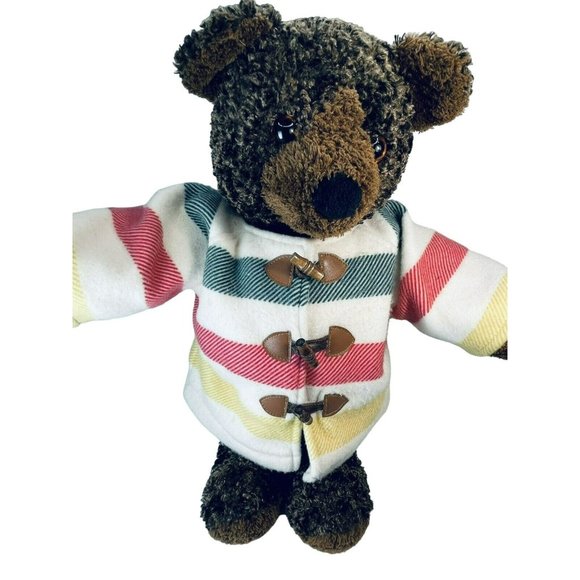 L.L. Bean Brown Soft Plush Stuffed Teddy Bear w Trapper Jacket 17” Toy Possible - Picture 4 of 12